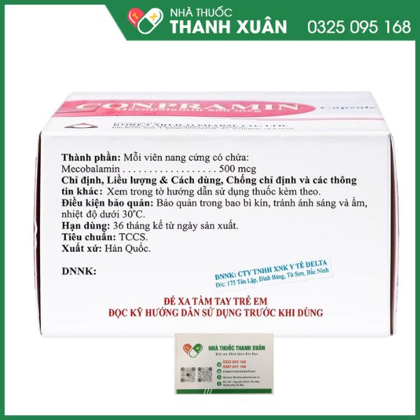 Conpramin capsule điều trị các bệnh lý thần kinh ngoại biên